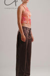 CONSTANÇA ENTRUDO Hand Woven Coral Lace Top SS23_TOP02